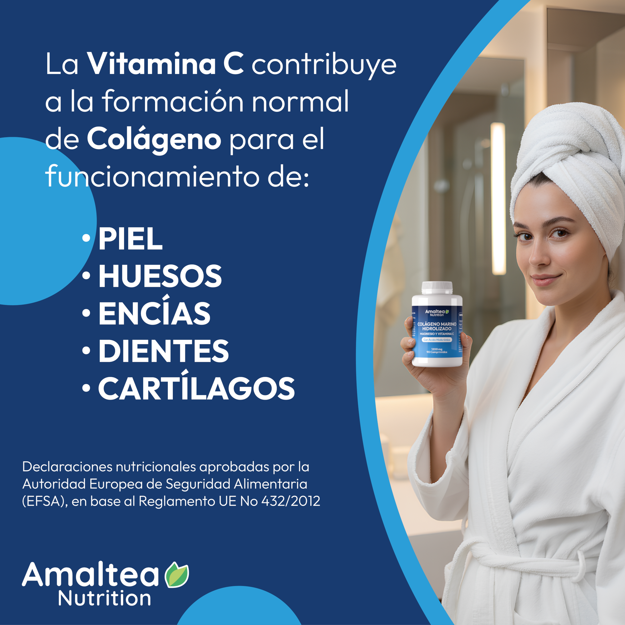 Colágeno Marino Hidrolizado 1200 mg con Magnesio, Vitamina C y Ácido Hialurónico - 90 Comprimidos: 3 Meses de suministro - Imagen 3