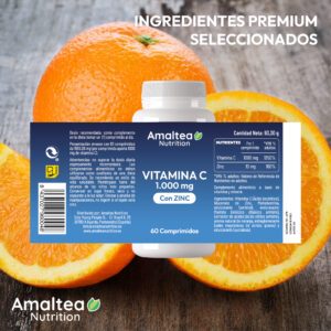 Vitamina C 1000 mg Zinc Amaltea Nutrition